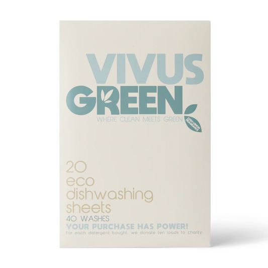 Vivus Green Eco Dishwashing Sheets – Powerful Plant-Based Cleaning