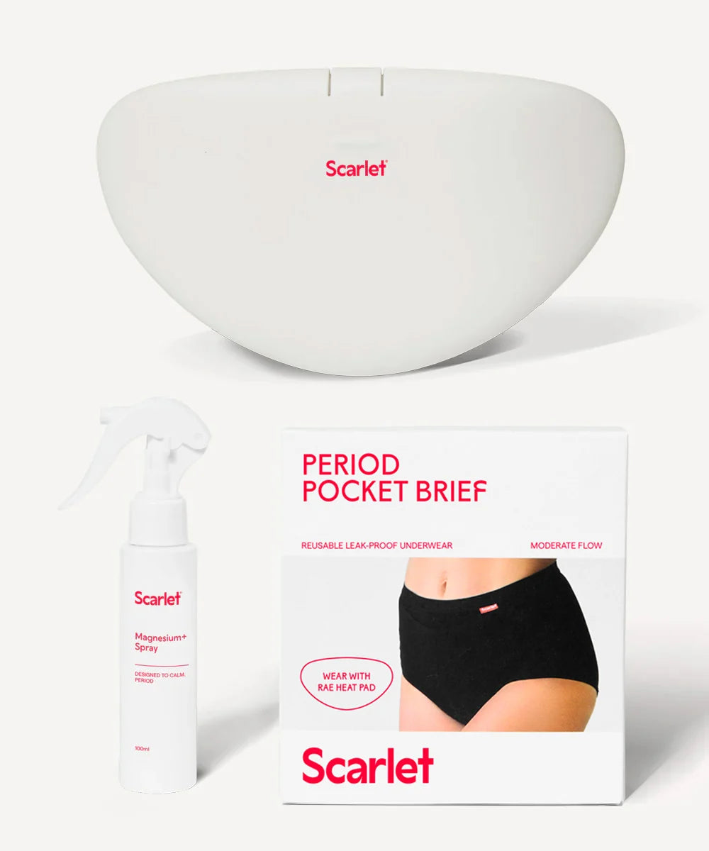 Comfort Set — rae Heat Pad + Pocket Briefs + Magnesium Spray