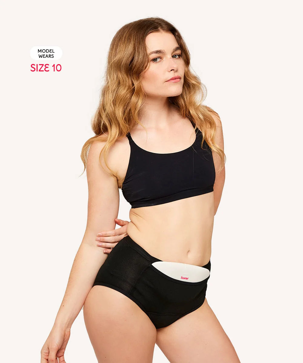 High-Waist Pocket Period Brief