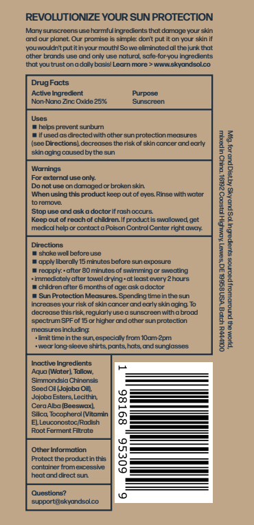 Sky and Sol Face and Body Sunscreen SPF 50 (INT)
